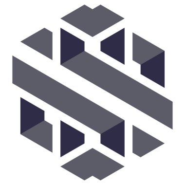  Altıgen Üçgen Paketli 3 boyutlu illüzyon soyut illüstrasyon