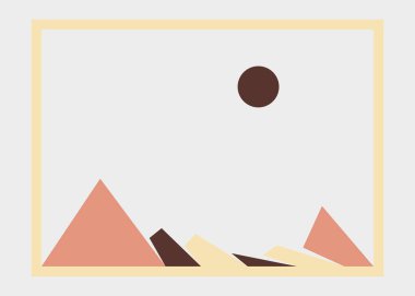 Geometrik Dağlar siluet manzara resmi