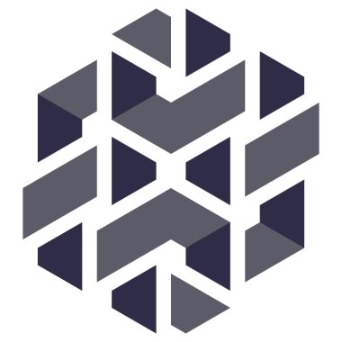  Altıgen Üçgen Paketli 3 boyutlu illüzyon soyut illüstrasyon