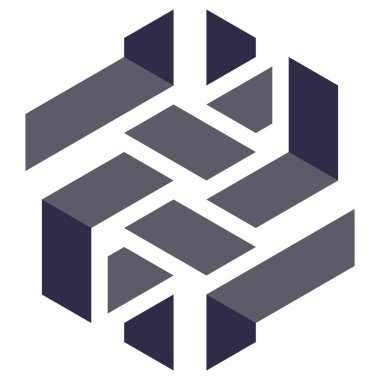  Altıgen Üçgen Paketli 3 boyutlu illüzyon soyut illüstrasyon