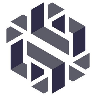  Altıgen Üçgen Paketli 3 boyutlu illüzyon soyut illüstrasyon