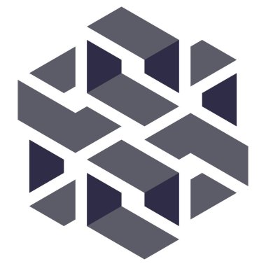  Altıgen Üçgen Paketli 3 boyutlu illüzyon soyut illüstrasyon