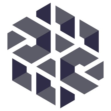  Altıgen Üçgen Paketli 3 boyutlu illüzyon soyut illüstrasyon