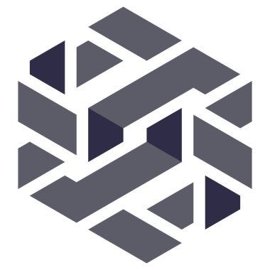  Altıgen Üçgen Paketli 3 boyutlu illüzyon soyut illüstrasyon