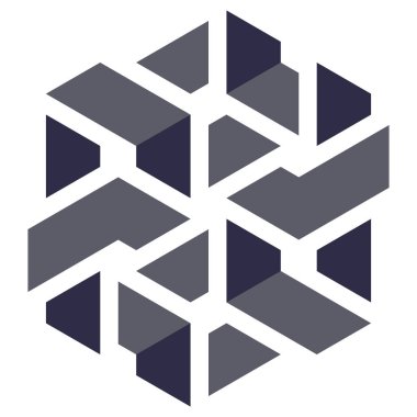  Altıgen Üçgen Paketli 3 boyutlu illüzyon soyut illüstrasyon