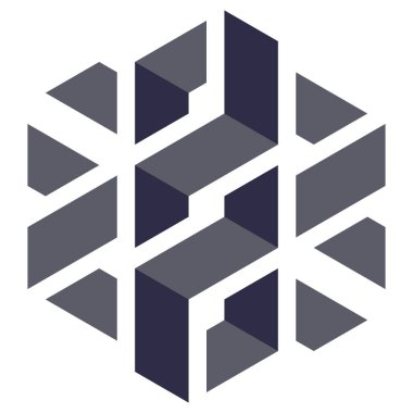  Altıgen Üçgen Paketli 3 boyutlu illüzyon soyut illüstrasyon