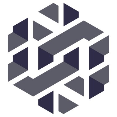  Altıgen Üçgen Paketli 3 boyutlu illüzyon soyut illüstrasyon