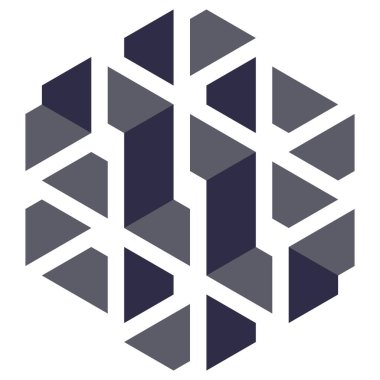  Altıgen Üçgen Paketli 3 boyutlu illüzyon soyut illüstrasyon