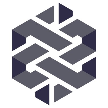  Altıgen Üçgen Paketli 3 boyutlu illüzyon soyut illüstrasyon