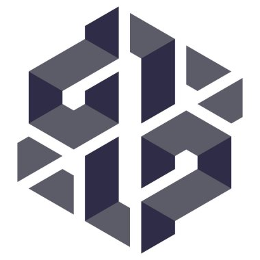  Altıgen Üçgen Paketli 3 boyutlu illüzyon soyut illüstrasyon