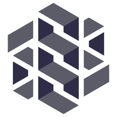  Altıgen Üçgen Paketli 3 boyutlu illüzyon soyut illüstrasyon