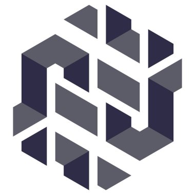  Altıgen Üçgen Paketli 3 boyutlu illüzyon soyut illüstrasyon