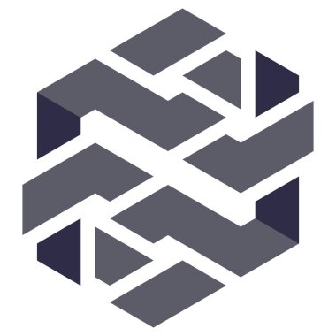  Altıgen Üçgen Paketli 3 boyutlu illüzyon soyut illüstrasyon