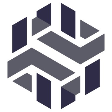  Altıgen Üçgen Paketli 3 boyutlu illüzyon soyut illüstrasyon