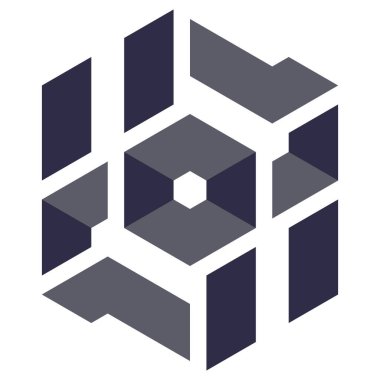  Altıgen Üçgen Paketli 3 boyutlu illüzyon soyut illüstrasyon