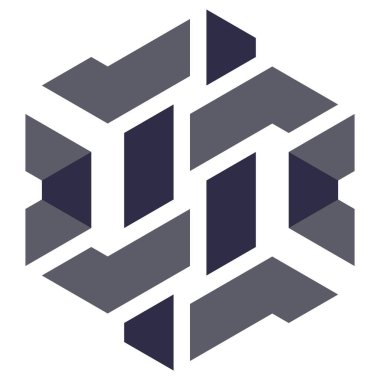  Altıgen Üçgen Paketli 3 boyutlu illüzyon soyut illüstrasyon