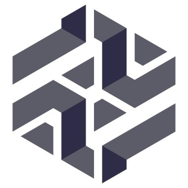  Altıgen Üçgen Paketli 3 boyutlu illüzyon soyut illüstrasyon