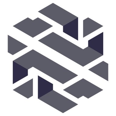  Altıgen Üçgen Paketli 3 boyutlu illüzyon soyut illüstrasyon