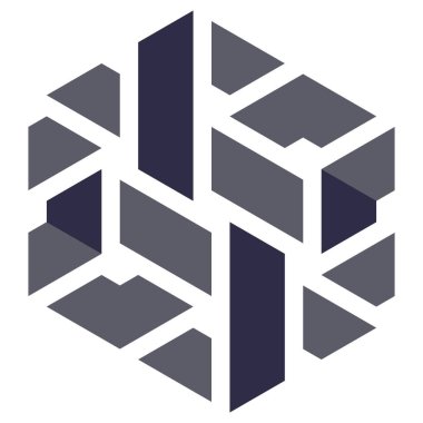  Altıgen Üçgen Paketli 3 boyutlu illüzyon soyut illüstrasyon