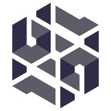  Altıgen Üçgen Paketli 3 boyutlu illüzyon soyut illüstrasyon