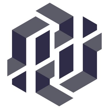  Altıgen Üçgen Paketli 3 boyutlu illüzyon soyut illüstrasyon