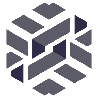  Altıgen Üçgen Paketli 3 boyutlu illüzyon soyut illüstrasyon