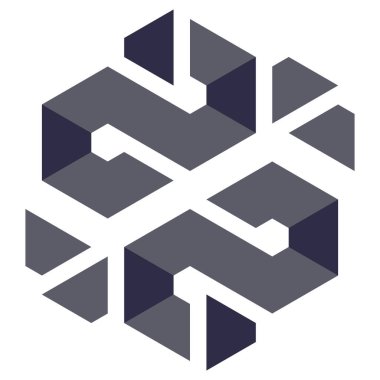  Altıgen Üçgen Paketli 3 boyutlu illüzyon soyut illüstrasyon