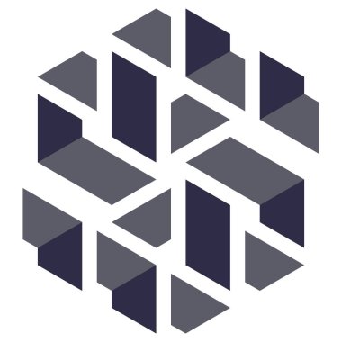  Altıgen Üçgen Paketli 3 boyutlu illüzyon soyut illüstrasyon