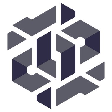  Altıgen Üçgen Paketli 3 boyutlu illüzyon soyut illüstrasyon