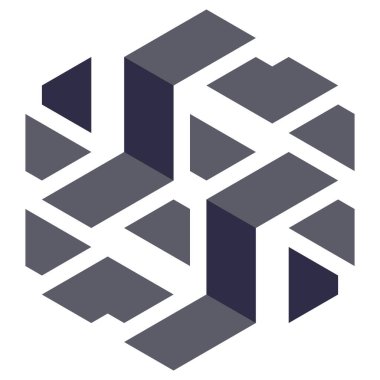  Altıgen Üçgen Paketli 3 boyutlu illüzyon soyut illüstrasyon