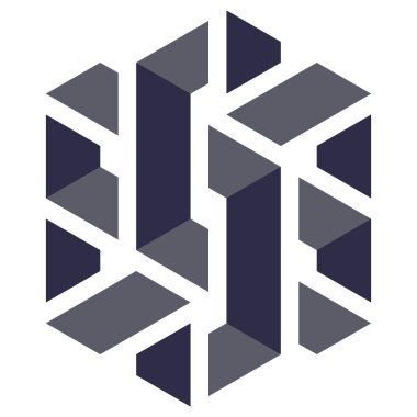  Altıgen Üçgen Paketli 3 boyutlu illüzyon soyut illüstrasyon