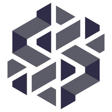  Altıgen Üçgen Paketli 3 boyutlu illüzyon soyut illüstrasyon