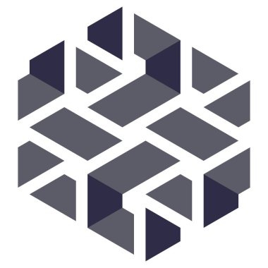  Altıgen Üçgen Paketli 3 boyutlu illüzyon soyut illüstrasyon