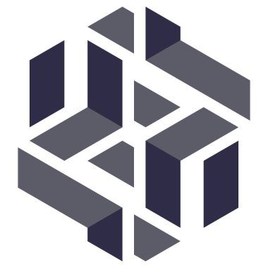  Altıgen Üçgen Paketli 3 boyutlu illüzyon soyut illüstrasyon