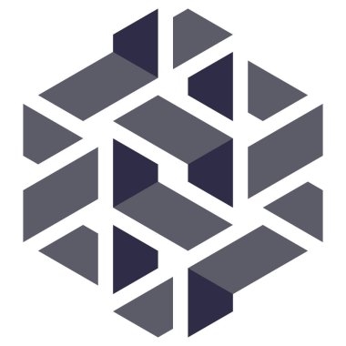  Altıgen Üçgen Paketli 3 boyutlu illüzyon soyut illüstrasyon