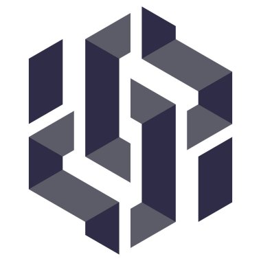  Altıgen Üçgen Paketli 3 boyutlu illüzyon soyut illüstrasyon