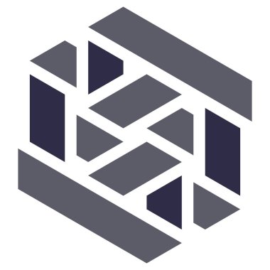  Altıgen Üçgen Paketli 3 boyutlu illüzyon soyut illüstrasyon