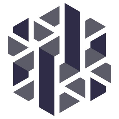  Altıgen Üçgen Paketli 3 boyutlu illüzyon soyut illüstrasyon