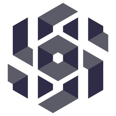  Altıgen Üçgen Paketli 3 boyutlu illüzyon soyut illüstrasyon