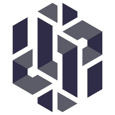  Altıgen Üçgen Paketli 3 boyutlu illüzyon soyut illüstrasyon