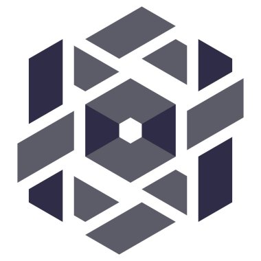  Altıgen Üçgen Paketli 3 boyutlu illüzyon soyut illüstrasyon