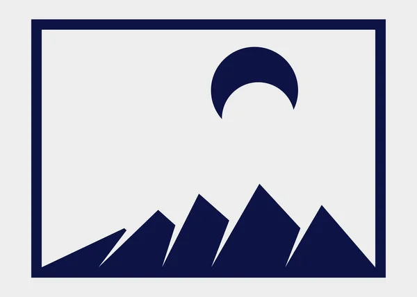 Montanhas Geométricas Silhueta Paisagem Arte Cartaz Ilustração — Vetor de Stock