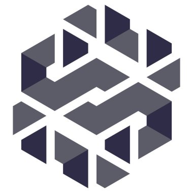  Altıgen Üçgen Paketli 3 boyutlu illüzyon soyut illüstrasyon