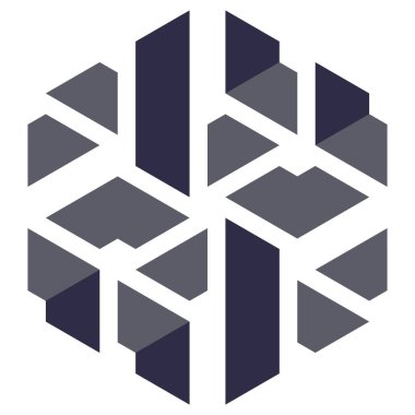  Altıgen Üçgen Paketli 3 boyutlu illüzyon soyut illüstrasyon