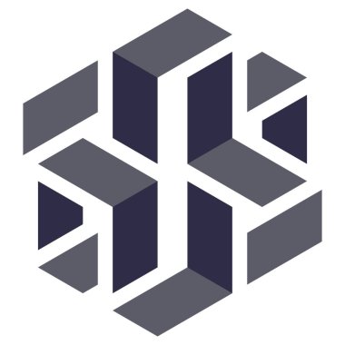  Altıgen Üçgen Paketli 3 boyutlu illüzyon soyut illüstrasyon