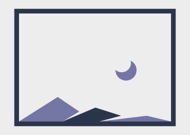 Geometrik Dağlar siluet manzara resmi