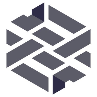  Altıgen Üçgen Paketli 3 boyutlu illüzyon soyut illüstrasyon