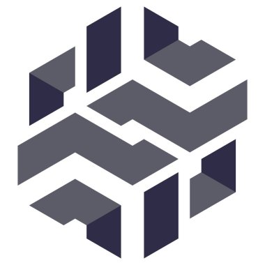  Altıgen Üçgen Paketli 3 boyutlu illüzyon soyut illüstrasyon