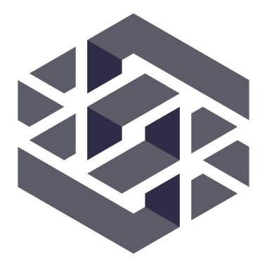  Altıgen Üçgen Paketli 3 boyutlu illüzyon soyut illüstrasyon