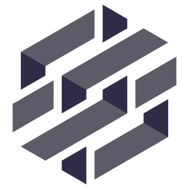  Altıgen Üçgen Paketli 3 boyutlu illüzyon soyut illüstrasyon